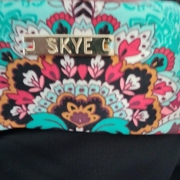 SKYE VIVI BLACK MID WAIST FOLD OVER BIKINI BOTTOM, Medium - Picture 6 of 8